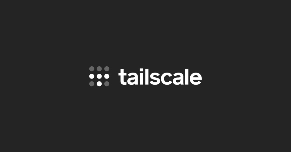 Tailscale logo on a dark background